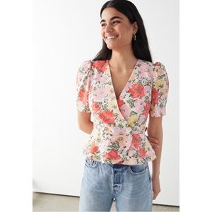 & Other Stories Floral Blouse Size 4